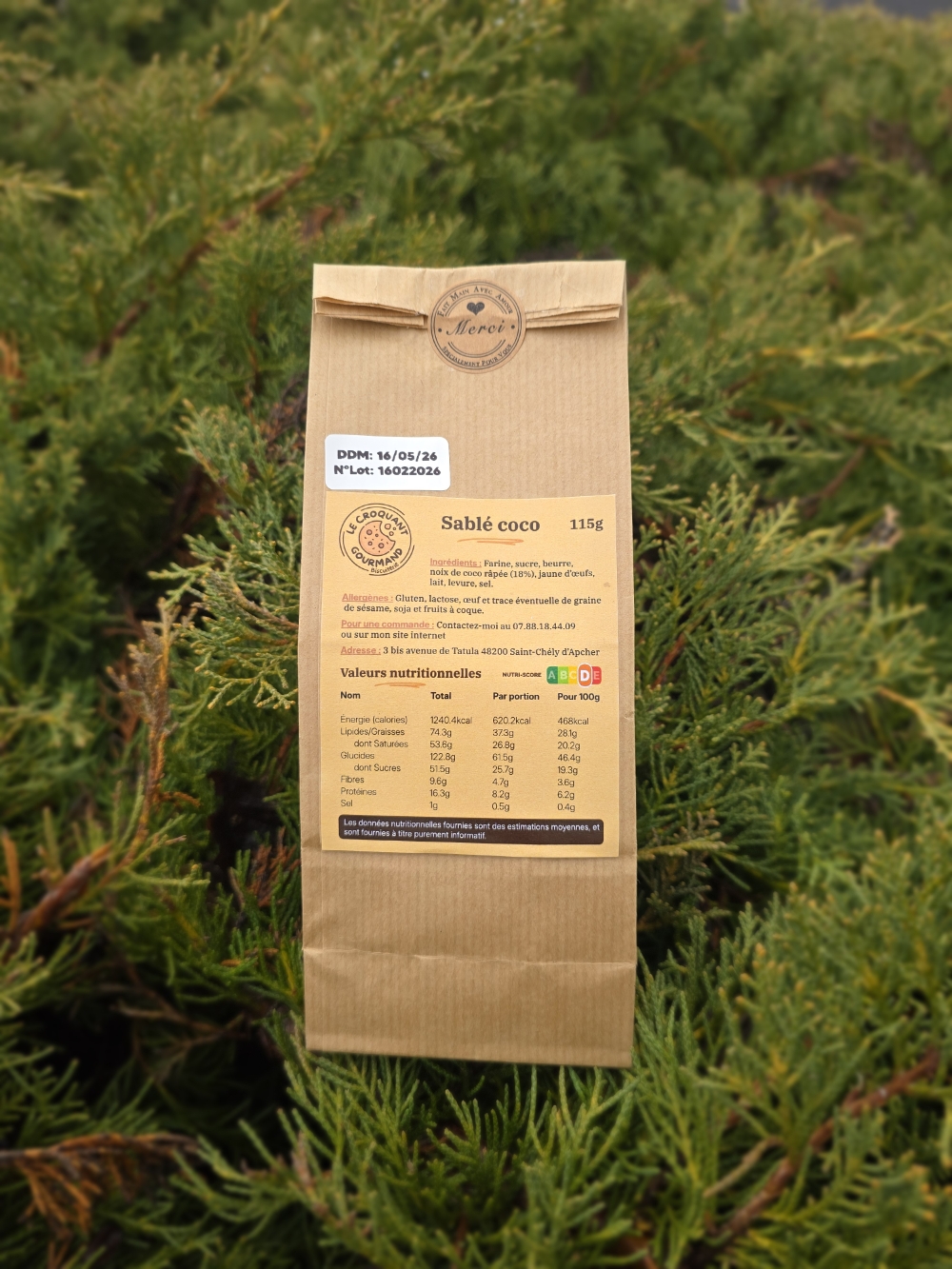 Sablés coco - Sachet de 115g – Image 2