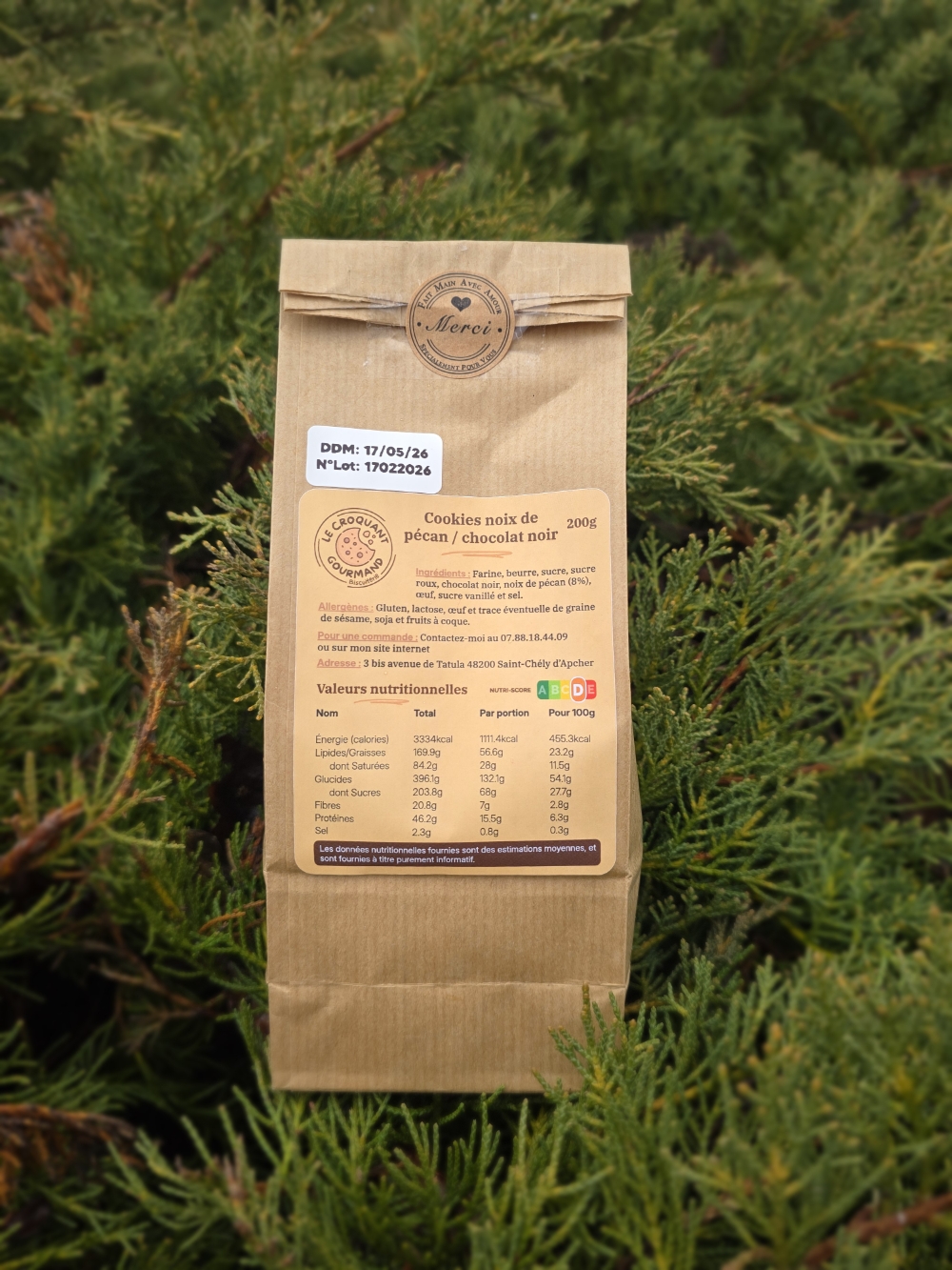 Cookies noix de pécan & chocolat - Sachet de 200g – Image 2